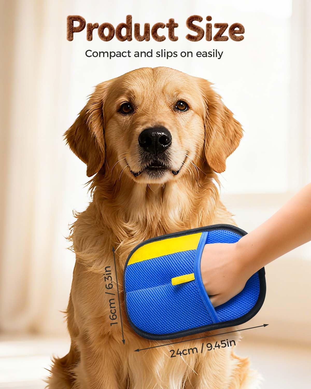 Pet Hair Removal Glove, Upgraded Thickened Pet Hair Remover Glove for Cats & Dogs, Reusable Powerful Cat Grooming Gloves, Pet Hair Remover Tool for Clothing, Couch, Furniture, Car Seats